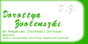 dorottya zvolenszki business card